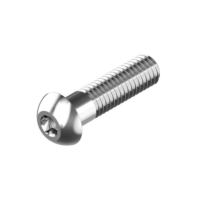 Inbusbout ISO 7380 RVS A4 M6x16 lage bolkop met flens
